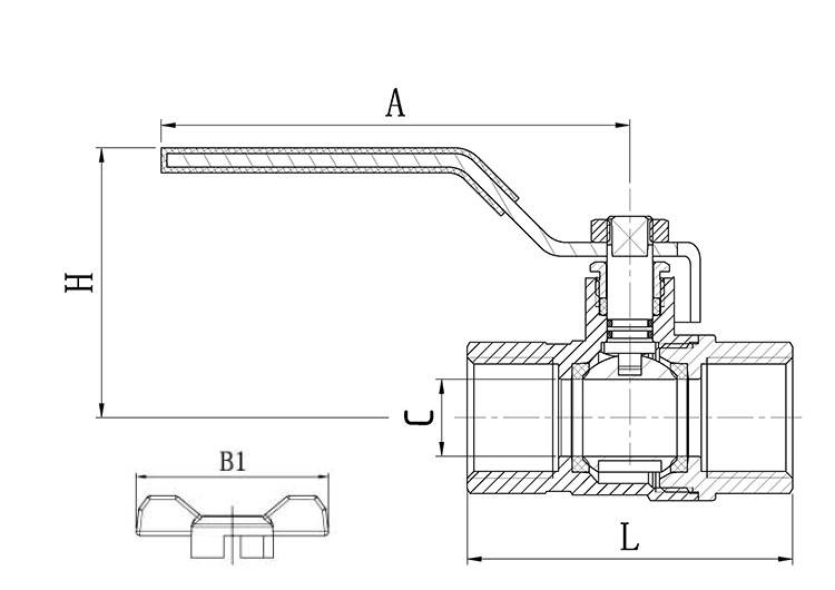 Wholesale China Manufacturer Durable 1/2 - 1 Inch Butterfly Handle Gas Brass Ball Valve Price