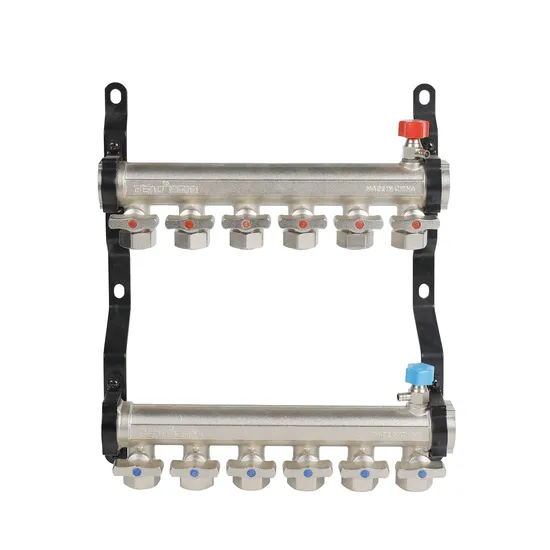 Messingverteiler, einfache Installation, automatische Temperaturregelung, Fußbodenheizungsverteiler, Kugelhähne